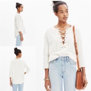 Madewell lace up shirt the LIBRA
